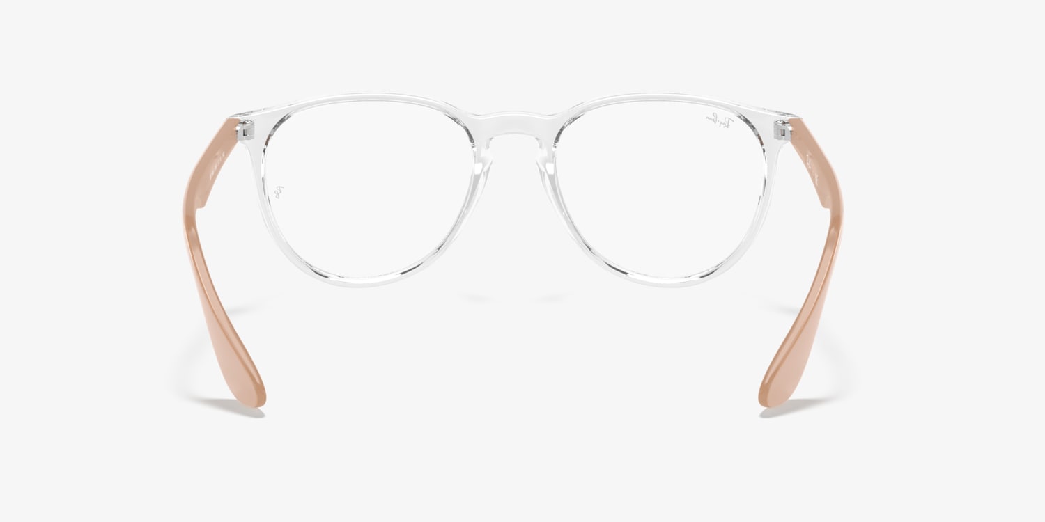 RAY-BAN RB 7046 5953 TRANSPARENT BEIGE AUTHENTIC EYEGLASS 51-18 Frames Only NEW RAY BAN RB 7046 5953 CLEAR PINK AUTHENTIC DESIGNER  main image 4