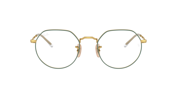 Ray-Ban Jack Optics Eyeglasses Gold Frame Clear Lenses Polarized 51-20