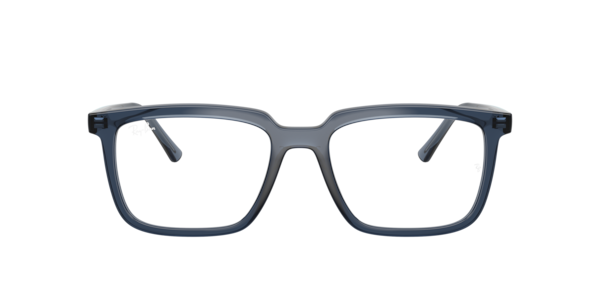 Ray-Ban Alain Optics Eyeglasses Transparent Blue Frame Clear Lenses Polarized 52-18