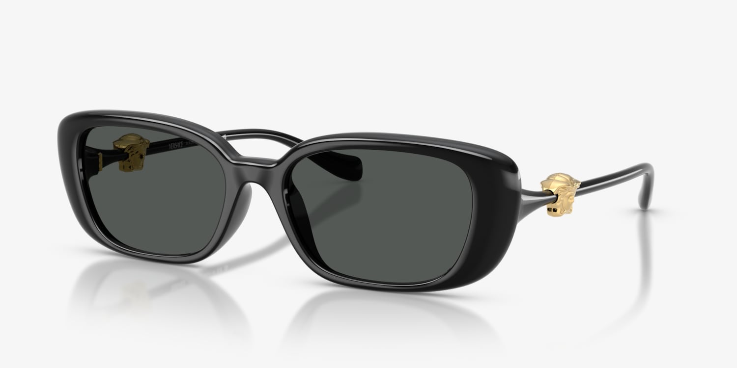 Verace Womens Designer Sumglasses With Hand Tooled Case Versace VE2287 L (58 - 14) with Brown lenses and Gold frame  main image 2