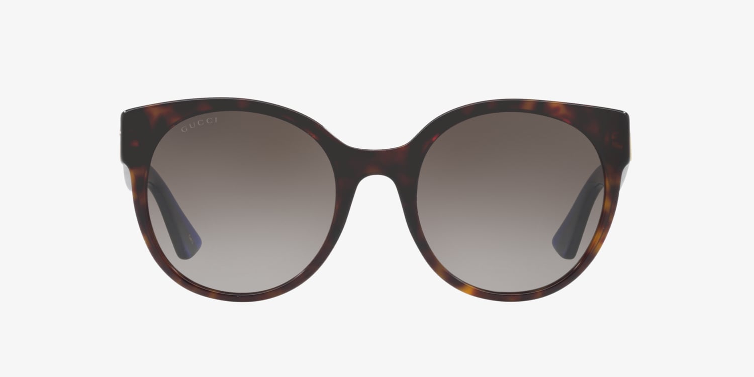 Gucci Women\'s GG0035SN 54mm Sunglasses Gucci GG0035SN L (54 - 22) with Green lenses and Black frame  main image 2