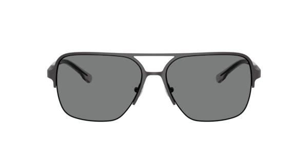 B by Brooks Brothers Men's Aviator Metal Sunglasses BB4074 - Gunmetal