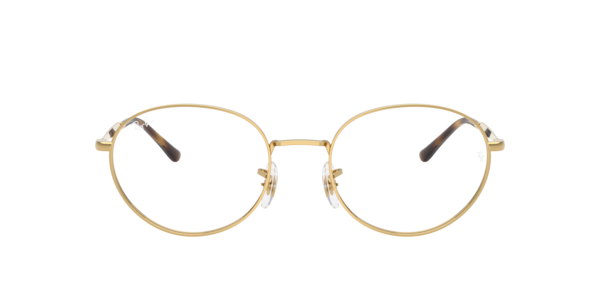 Ray-Ban Rb6558 Optics Eyeglasses Gold Frame Transparent Lenses Polarized 54-20