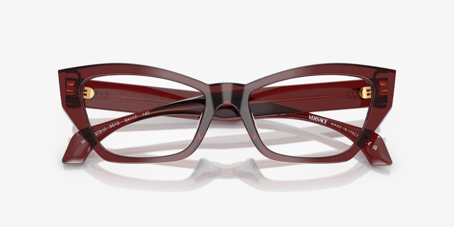 Versace Butterfly Women\'s Deep Burgundy Glasses Prescription Eyewear Frames Versace VE3392 5540 - Eyeglasses for Woman - LookerOnline main image 3