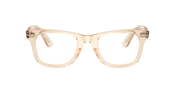 Ray-Ban Wayfarer Ease Optics Eyeglasses Transparent Nude Frame Transparent Lenses Polarized 50-22