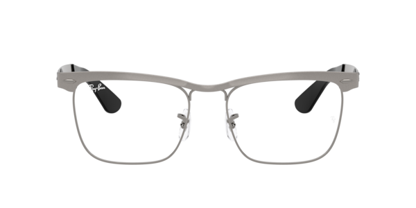 Ray-Ban Wayfarer Deluxe Optics Eyeglasses Sandblasted Gunmetal Frame Clear Lenses Polarized 53-18