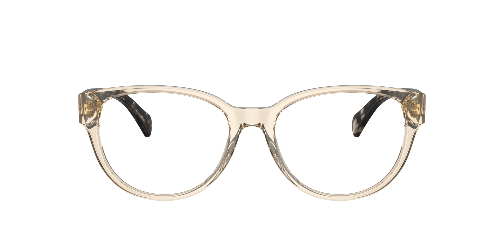 Ralph Lauren RA7151 Transparent Brown Cat Eye Eyeglasses Frames Women Ralph by Ralph Lauren RA7151 6058 Glasses - US main image 3