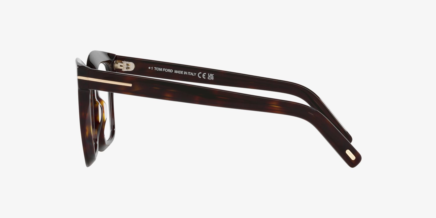 Tom Ford FT5880-B Dark Grey Crystal Square Eyeglass Frames. 51-22-140. Unisex Tom Ford TF5880-B 052 Blue Control Glasses - US main image 3