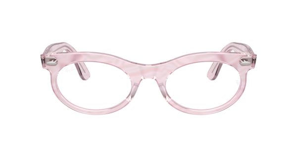 Ray-Ban Wayfarer Oval Optics Change Eyeglasses Photo Waves Purple Frame Clear Lenses Polarized 50-22