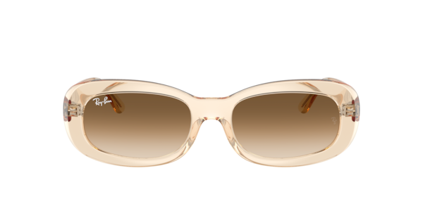 Ray-Ban Rb2221 Sunglasses Transparent Nude Frame Brown Lenses 56-18