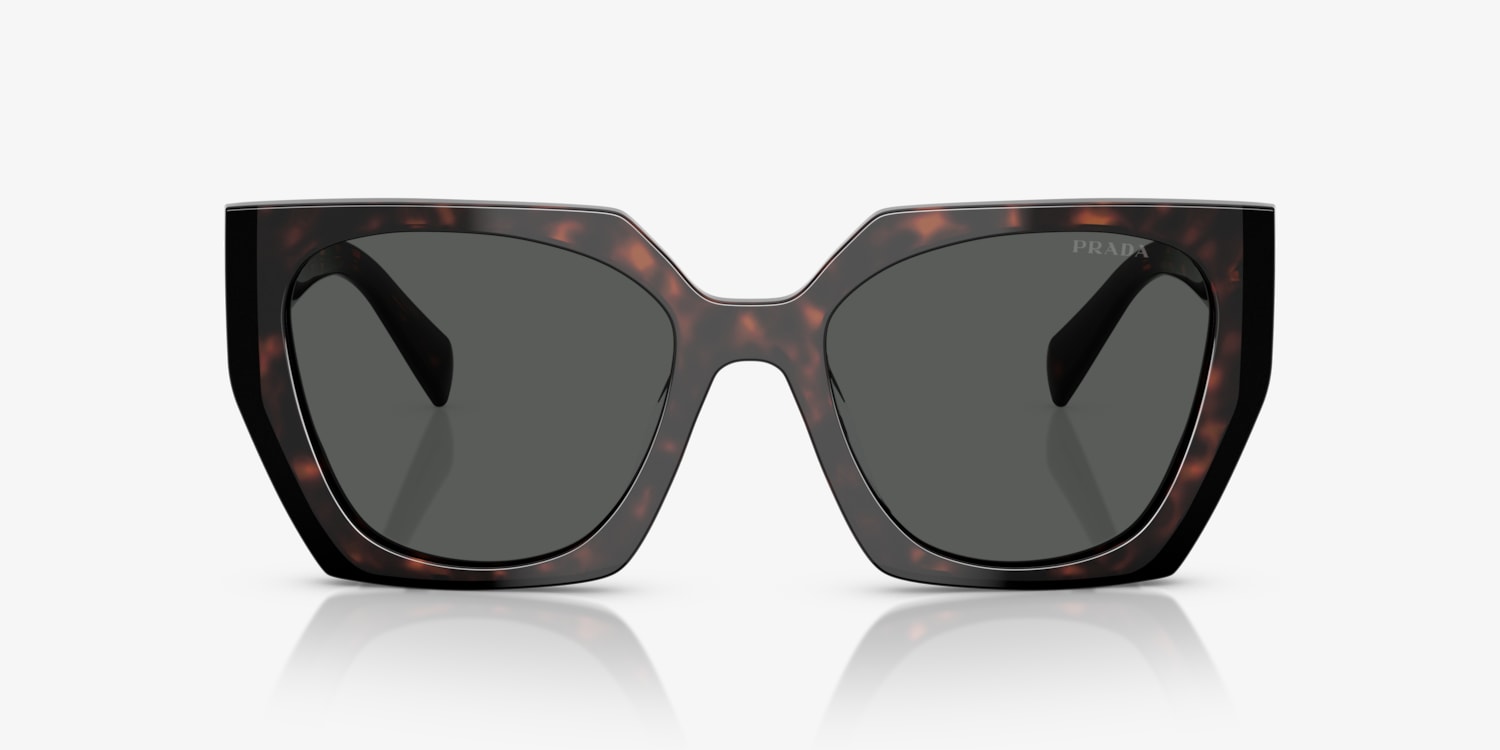 Designer PR15WS Peach Geometric Sunglasses Purple Gradient Lens 0PR_15WS__3890A7__STD__shad__c  main image 2
