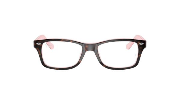 Ray-Ban Rb1531 Optics Kids Eyeglasses Havana On Opal Pink Frame Clear Lenses 48-16