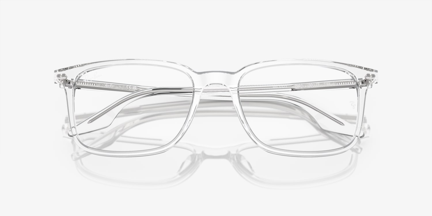Ray-Ban Clear Frame Glasses Ray-Ban Ray-Ban Glasses in Clear/White | Target Optical main image 3