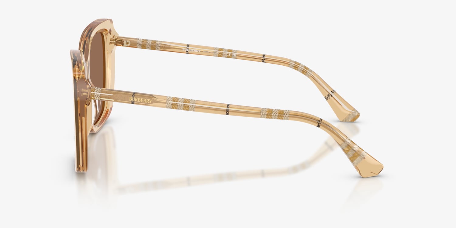 チークカラーレンズ　BURBERRY サングラス ゴールドフレーム　金縁 Burberry BE4456 Sunglasses | LensCrafters