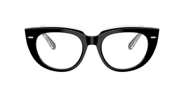Ray-Ban Doreen Optics Eyeglasses Black On Transparent Frame Clear Lenses Polarized 50-19