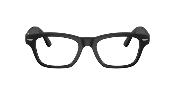 Ray-Ban Meta Audio Burbank Solid Black Frame Clear Lenses AI Glasses