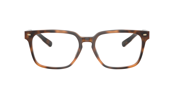 B by Brooks Brothers Men's Rectangle Eyeglasses, BB2072U - Warm Tortoise