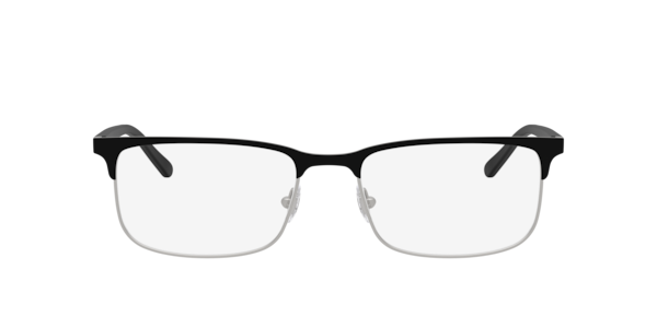 B by Brooks Brothers Men's Square Eyeglasses, BB1124 - Matte Silver