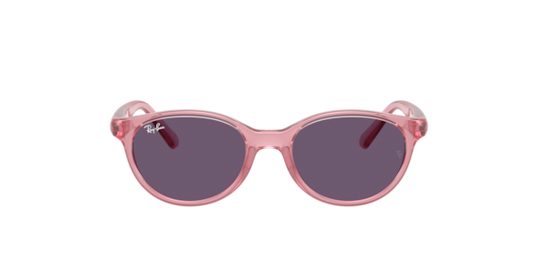 Ray-Ban Rb9080s Kids Bio-based Sunglasses Transparent Pink Frame Violet Lenses 45-16