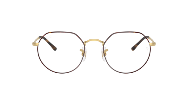 Ray-Ban Jack Optics Eyeglasses Matte Arista Gold Frame Clear Lenses Polarized 51-20