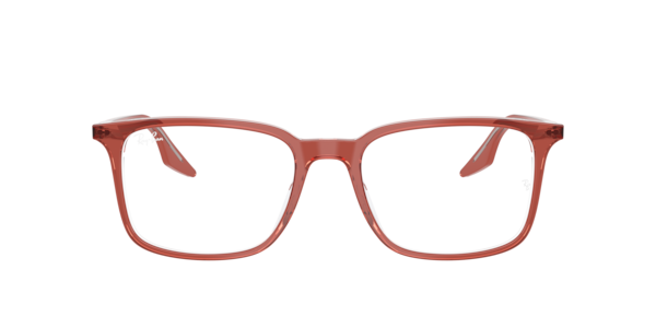 Ray-Ban Rb5421 Optics Eyeglasses Brown Transparent Frame Clear Lenses Polarized 55-19