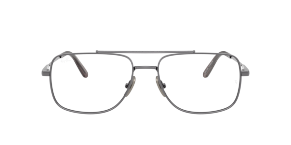 Ray-Ban William Titanium Optics Eyeglasses Gunmetal Frame Clear Lenses Polarized 58-17