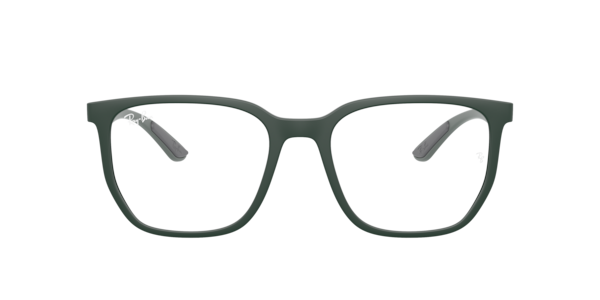 Ray-Ban Rb7235 Optics Eyeglasses Sand Green Frame Clear Lenses Polarized 53-19
