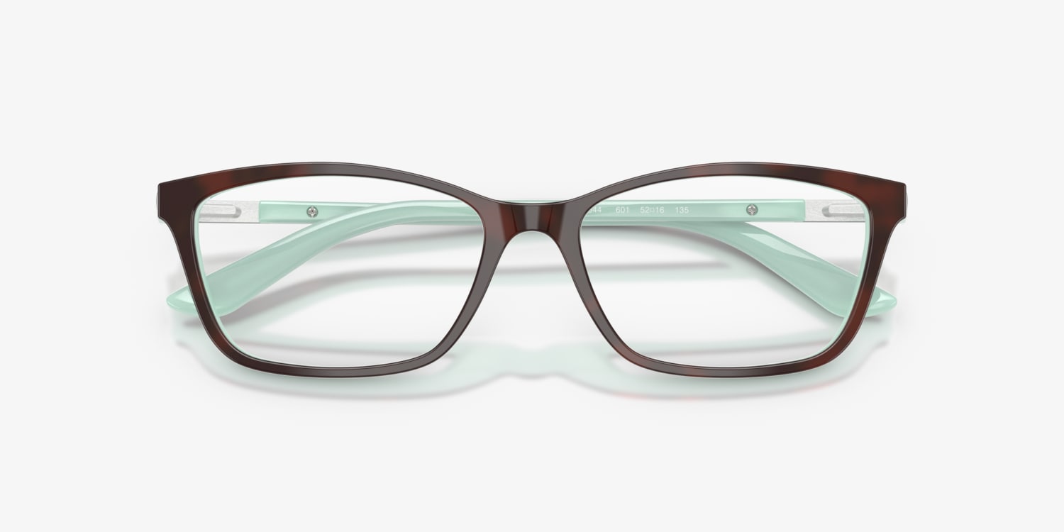 Ralph‎ by Ralph Lauren Eyeglass Frame RA7044 601 Havana Aquamarine M (52-16-135) Ralph RA7044 eyeglasses for women in Havana Aqua main image 3