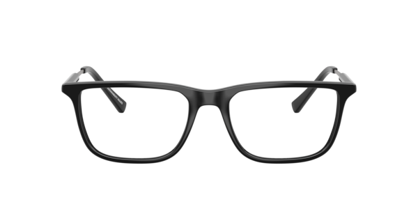 Armani Exchange Men's Pillow Eyeglasses, AX3126 - Shiny Black
