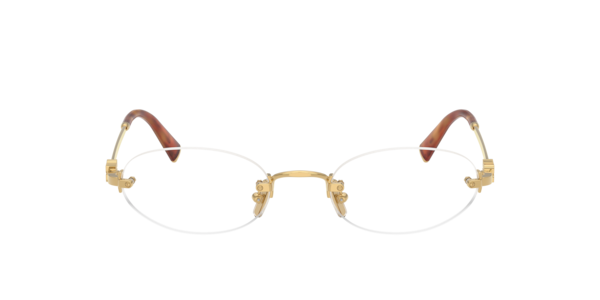 Miu Miu MU53WV 5AK1O1 Women’s Glasses Gold Size 53 - Free Lenses - Blue Light Block Available