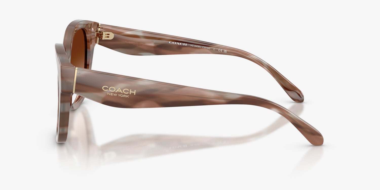 COACH Two-Tone Brown to Clear Cat-Eye Sunglasses Coach L109 HC8132 5287/13 Sunglasses - US main image 3