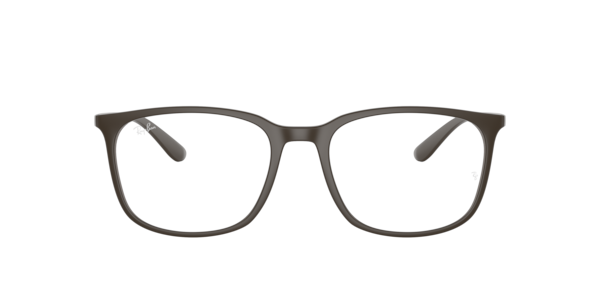 Ray-Ban Rb7199 Optics Eyeglasses Brown Frame Clear Lenses Polarized 52-18