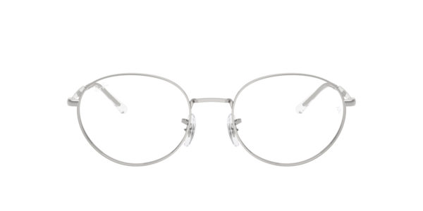 Ray-Ban Rb6558 Optics Eyeglasses Silver Frame Transparent Lenses Polarized 52-20