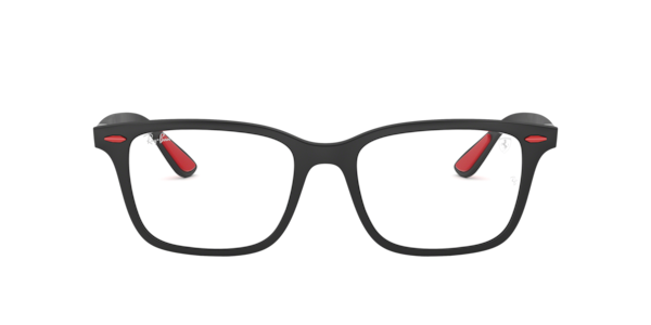 Ray-Ban Rb7144m Scuderia Ferrari Collection Eyeglasses Black Frame Clear Lenses 53-18