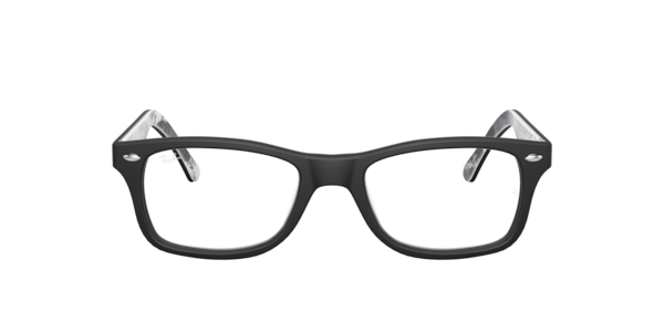 Ray-Ban Rb5228 Optics Eyeglasses Black Frame Clear Lenses Polarized 53-17