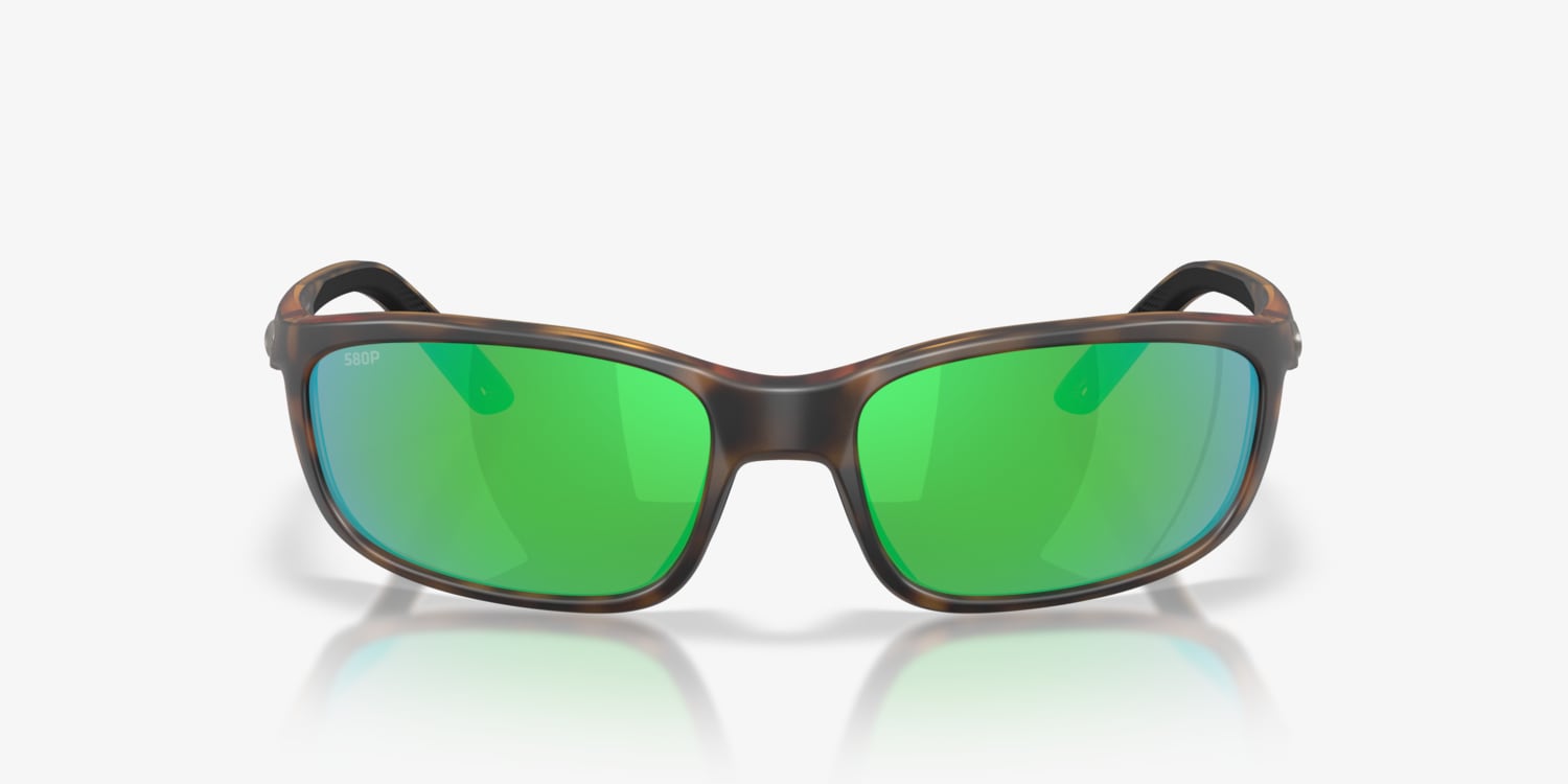 Sea Tan Glitter Frame Sunglasses with Green Lenses Costa Del Mar 6S9017 Brine black frame with green mirrored  main image 3