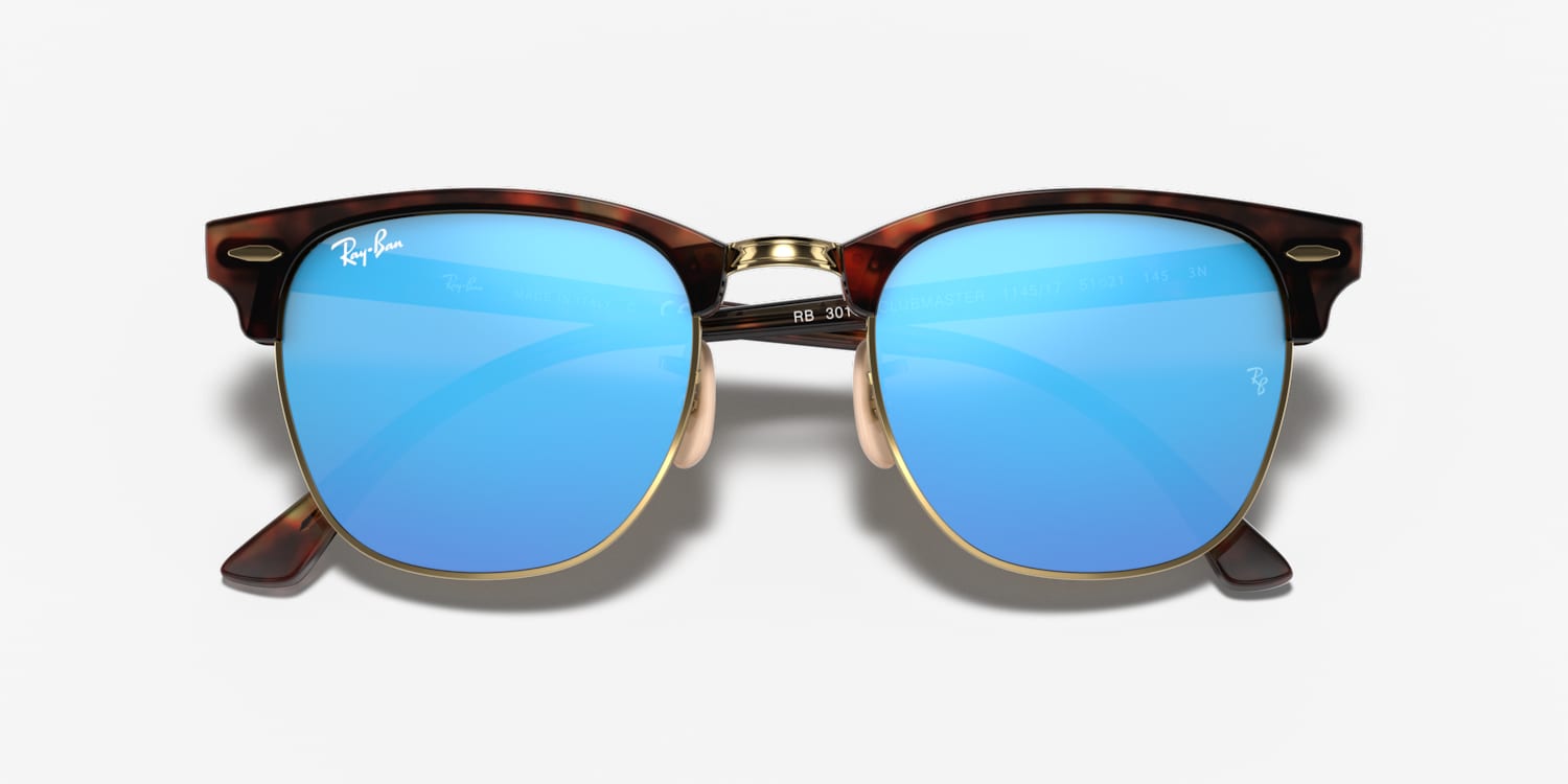 Ray-Ban RB3016 Clubmaster Flash Lenses Sunglasses | LensCrafters