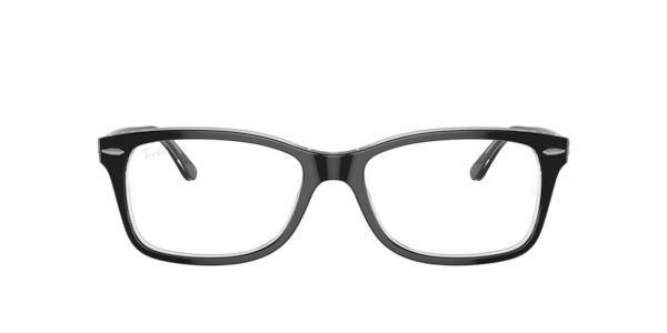 Ray-Ban Rb5428 Optics Eyeglasses Black On Transparent Frame Clear Lenses Polarized 53-17