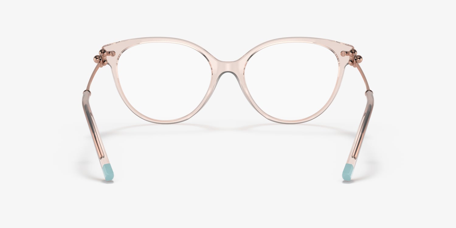 Tiffany & Co. TF2217 Eyeglasses Pink Acetate Oval Tiffany TF2217 Cat Eye Eyeglasses main image 2