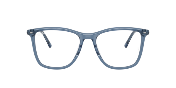 Ray-Ban Rb5455 Optics Eyeglasses Transparent Blue Frame Transparent Lenses Polarized 54-17