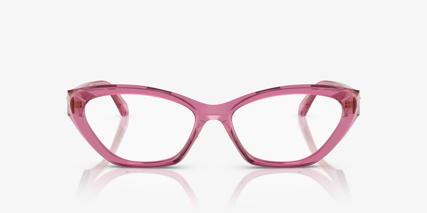 Versace Three-Pair Eyewear Lot in Black, Clear & Purple-Pink Versace X64 89M 243 – Vintage Frames Company main image 4
