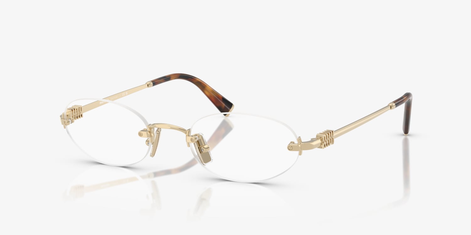 ミュウミュウ リムレス サングラス MU 53WV 眼鏡用フレーム ロゴ付 Miu Miu MU 53WV Eyeglasses | LensCrafters
