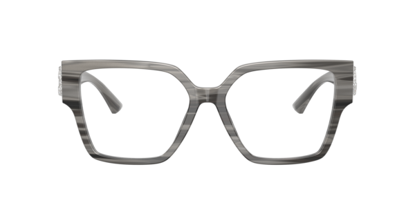 Jimmy Choo Women's Square Eyeglasses, JC3032B - Striped Black