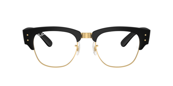 Ray-Ban Mega Clubmaster Optics Liteforce Eyeglasses Sand Black Frame Clear Lenses Polarized 50-21