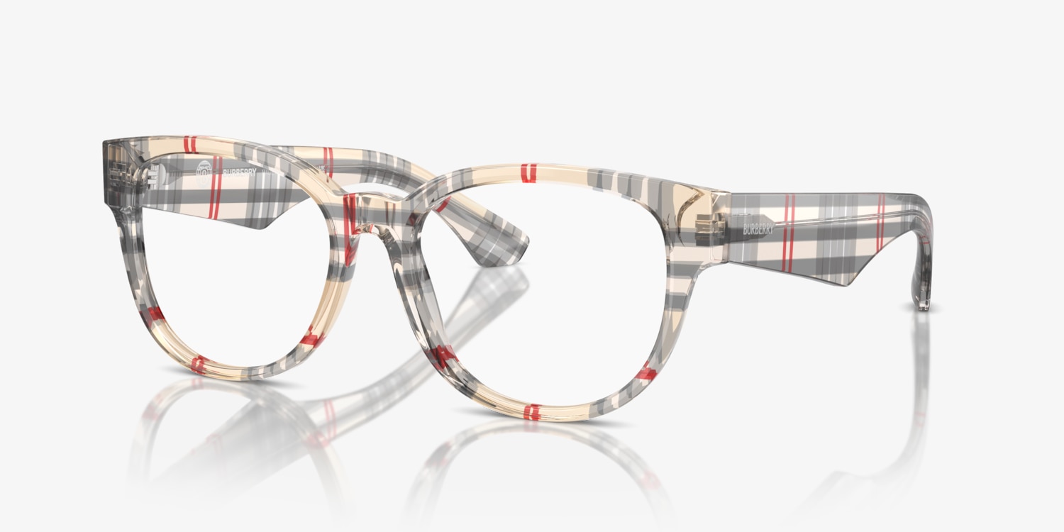 Burberry Multicolor Patterned Round Women\'s Glasses Burberry BE2438 multicolor , brown frame main image 2