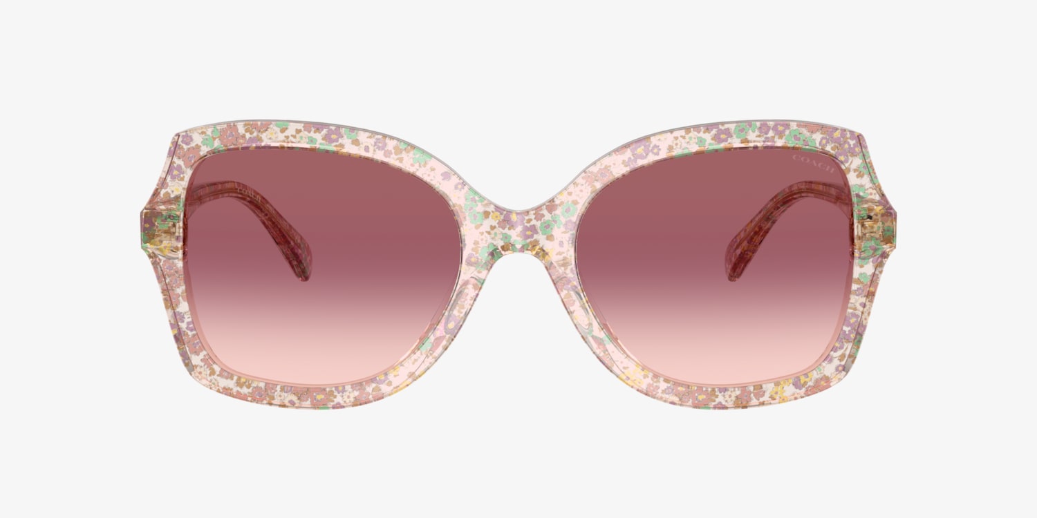 Coach Caprice Crystal Butterfly Sunglasses Boho Chic Aviator Oval Gradient Lense Butterfly Aviator Sunglasses for Women for sale | eBay main image 2