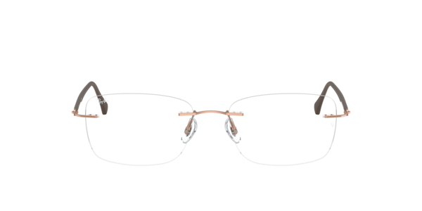 Ray-Ban RX8725 Light Ray 1131 Men's Glasses Brown Size 52 - Blue Light Block Available