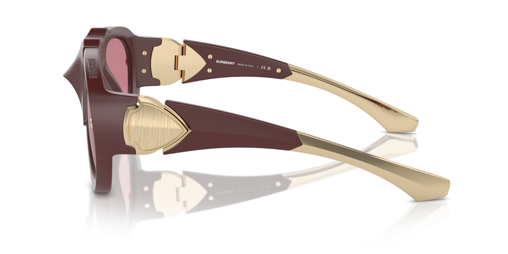 Burberry Dark Burgundy Frame Sunglasses Burberry Sunglasses - BE 4425U | Vision Express main image 4