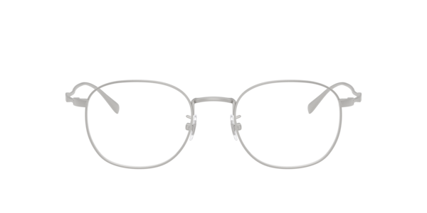B by Brooks Brothers Men's Round Eyeglasses, BB1131TD - Silver