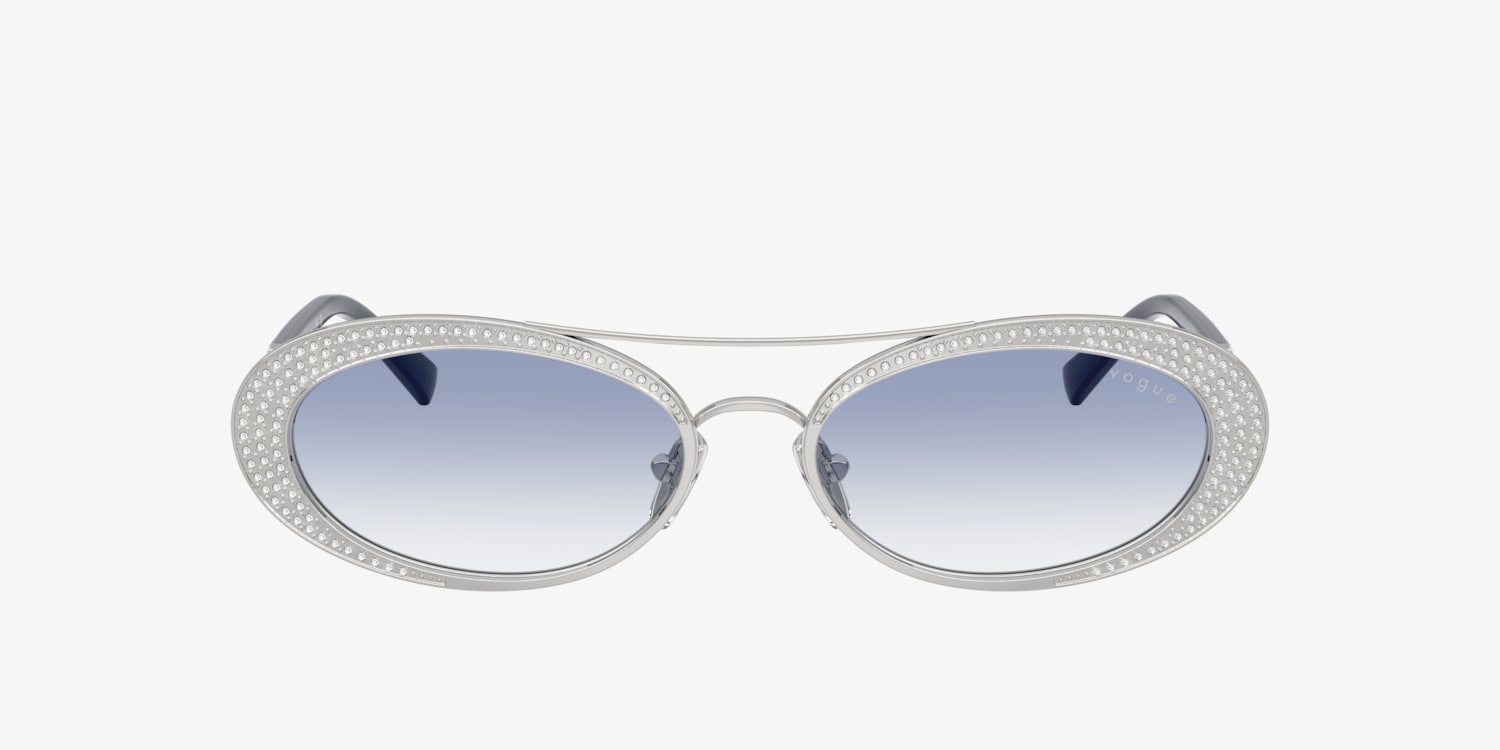 Vogue Sunglasses VO3332-S 323/19 Clear Silver Cat Eye Frames with Blue Lenses Vogue VO4355 Eyeglasses with Silver Frame | Vogue® Eyewear US main image 2